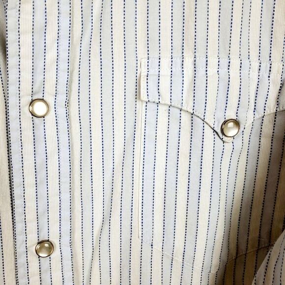 Aeropostale Striped Snap Shirt Blue Size Large - Picture 6 of 10